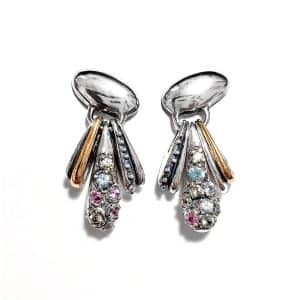 Twisted shield earrings