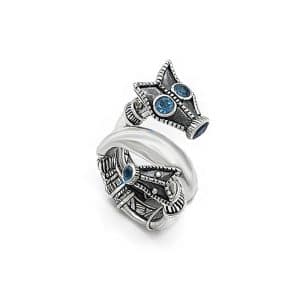 Snake Ring in Blue