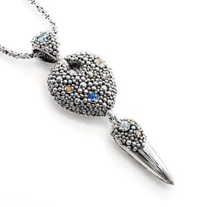 Lombok Pendant with Blue Topaz - Large