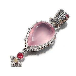Rose Quartz Massive Hindustan Pendant