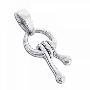 Pure Silver Curled Pendant