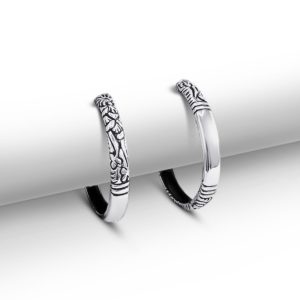 The Mountain Tribes Asymmetric Hoops Earrings