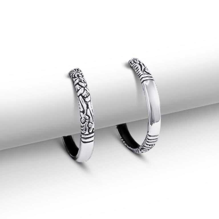 The Mountain Tribes Asymmetric Hoops Earrings