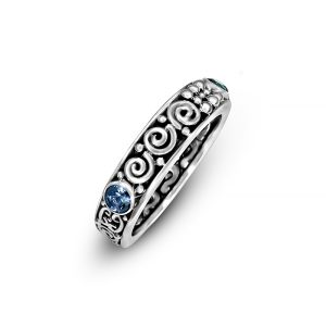 Orito Ring – 5mm P in Blue Topaz